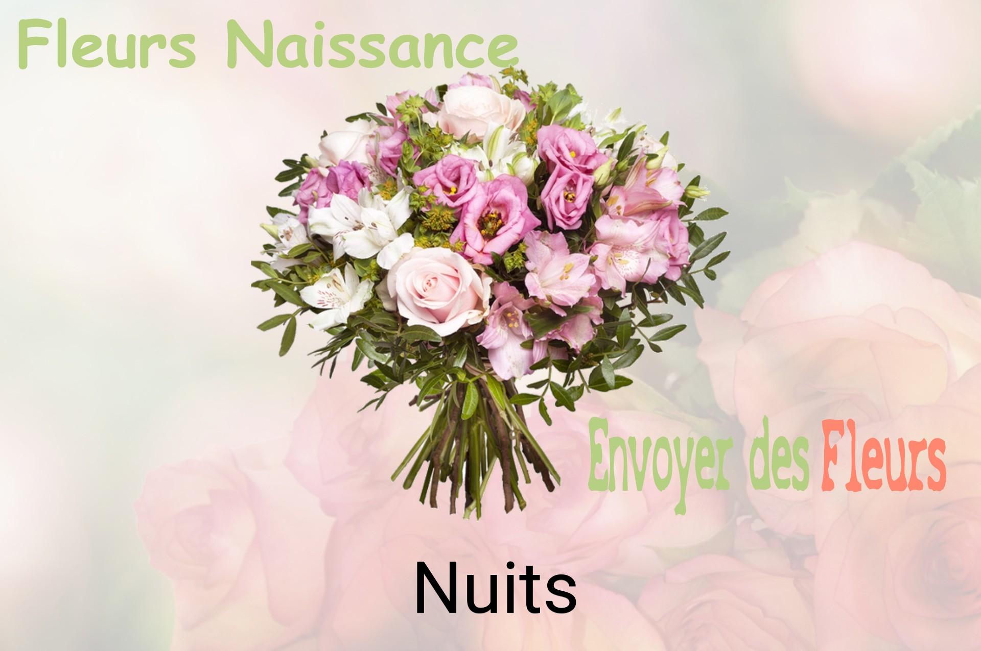 Bouquet de fleurs de naissance livré à Nuits