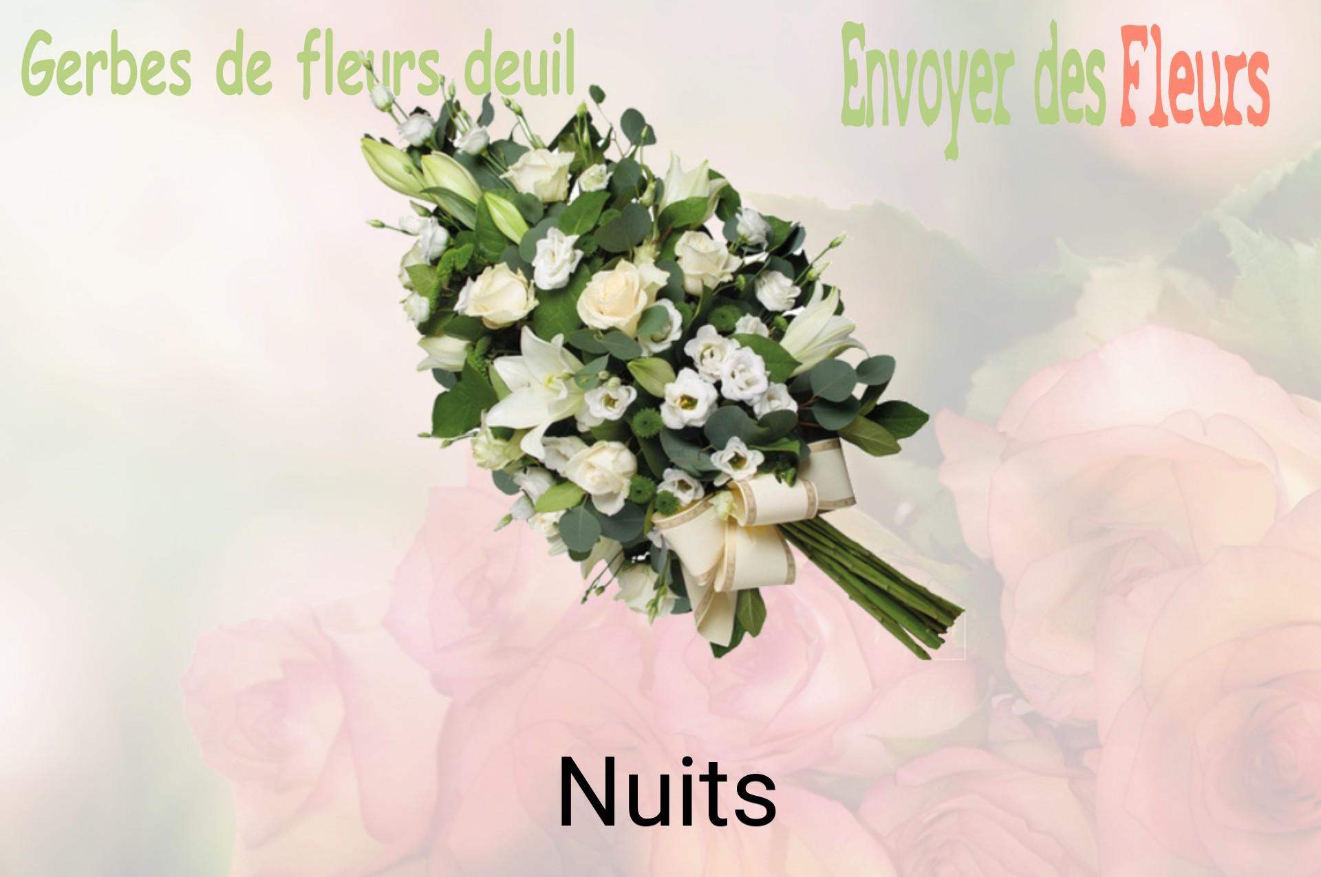 Gerbe de fleurs de deuil livrée à Nuits